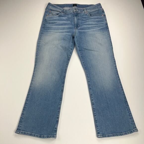 Edwin Lark Ankle Boot Kick Jean Paradigm Wash Mid Rise 27” Inseam Size 32 - Picture 12 of 14